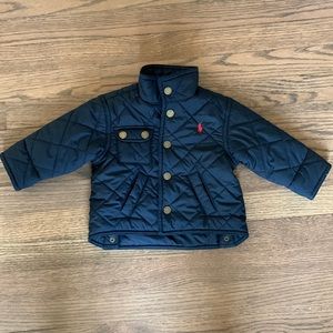 Polo Ralph Lauren quilted jacket in Navy - size 9 months.